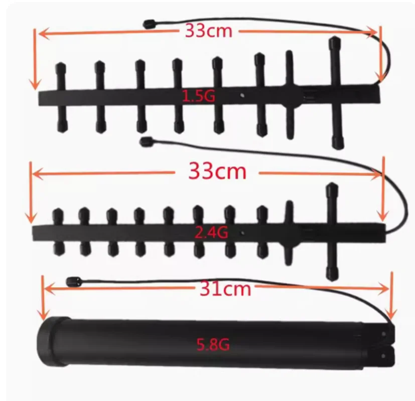 

1,5G 2,4G 5,8G Yagi антенна 12 дБ 10 дБ Направленная антенна с высоким коэффициентом усиления для маршрутизатора WIFI GPS Beidou UAV дрона RF