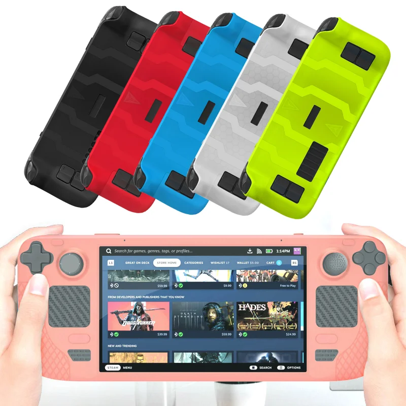 Custodia Protettiva In Silicone Morbido Per Controller Steam Deck Custodia In Pelle Gamepad Joystick Cover Accessori Per Videogiochi Per Steam Deck