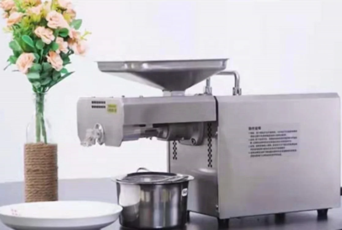 Full automatic small oil press rapeseed peanut oil press stainless steel 6