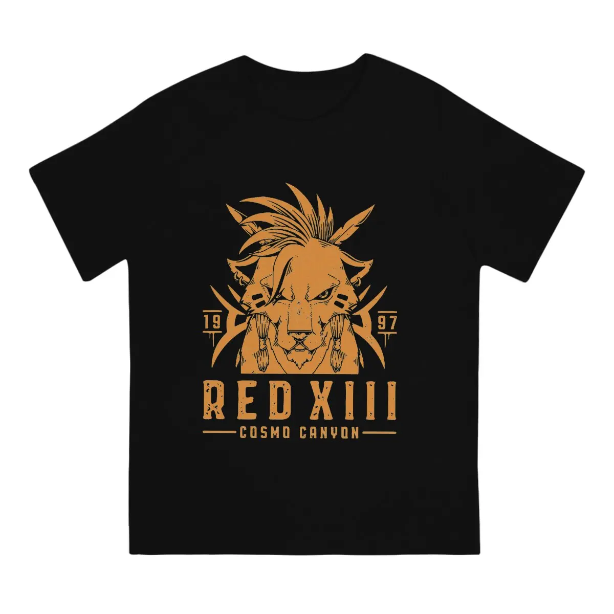 

Men's T-Shirt Red Funny 100% Cotton Tee Shirt Short Sleeve Final Fantasy A Brave Man to Send T Shirts Crewneck Tops Birthday