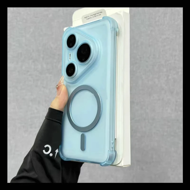 Four Corners Anti-Shock PC Hard Case with Wireless Charging Capability and Translucent Design
