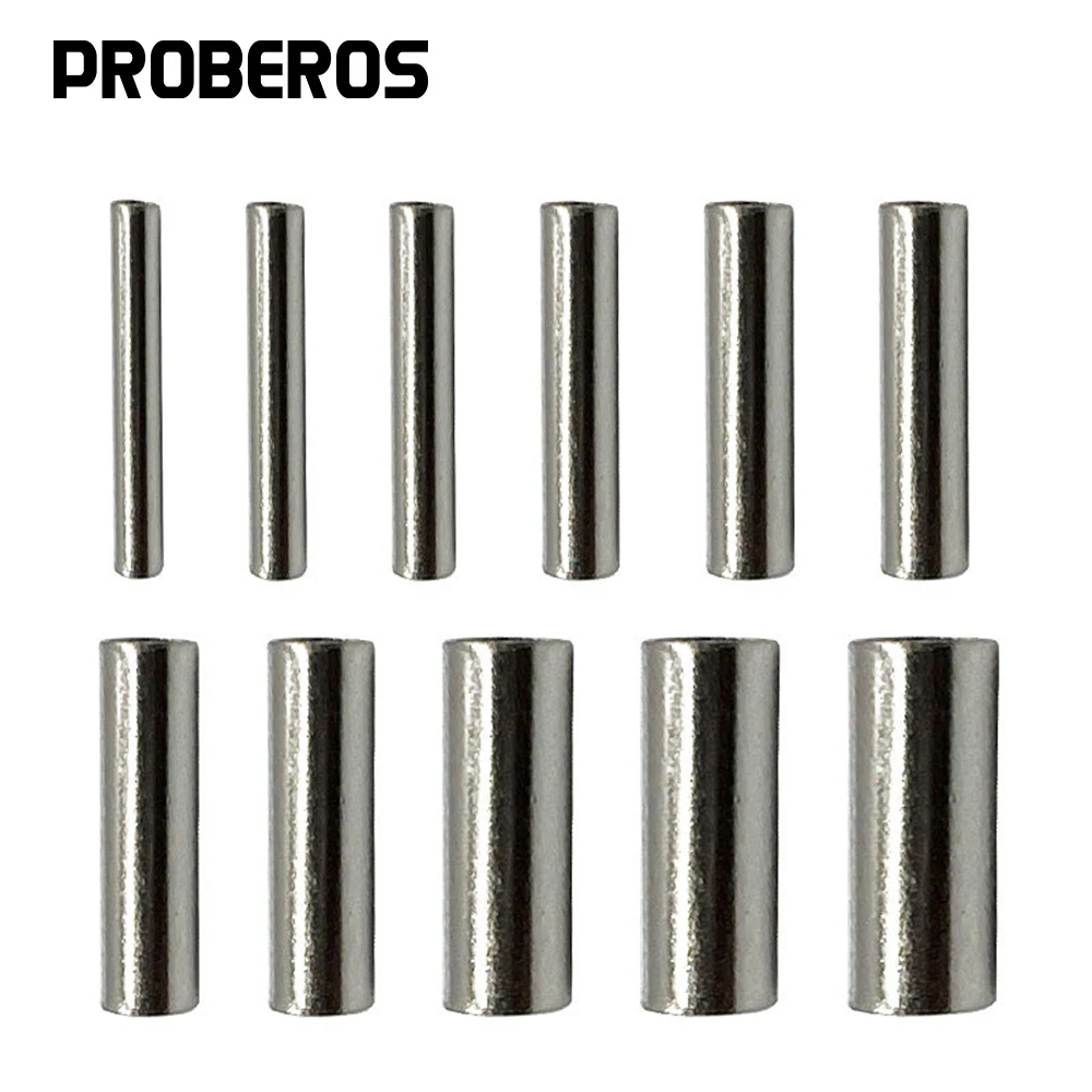PRO BEROS 100 Manchons de Raccord Cuivre pour Ligne de Pêche - Barillet Simple pour Crimpage