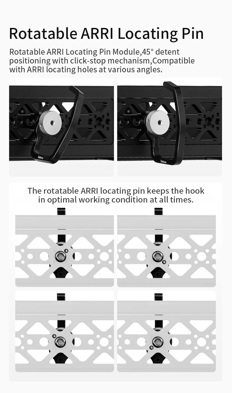 1/4''-20 Screw Hook with 45° Detents & Locating Pin Professional Lock for Notebo