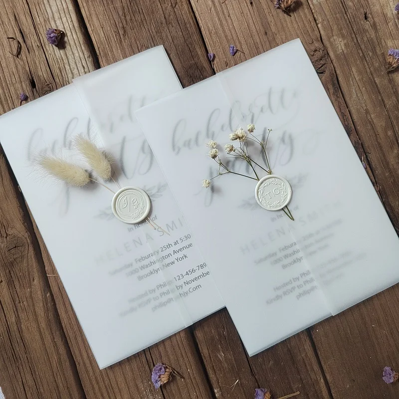 Vellum Jacket for Wedding Invitations & Save the Dates