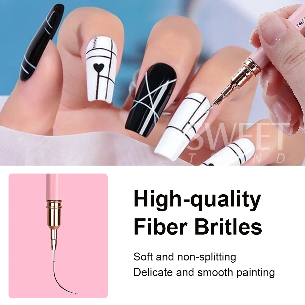 3/5/9pcs Nail Liner Brush Set for Nail Art Painting French Stripe Line Drawing Pen UV Gel Nail Tip Brushes Kits Manicure Tools