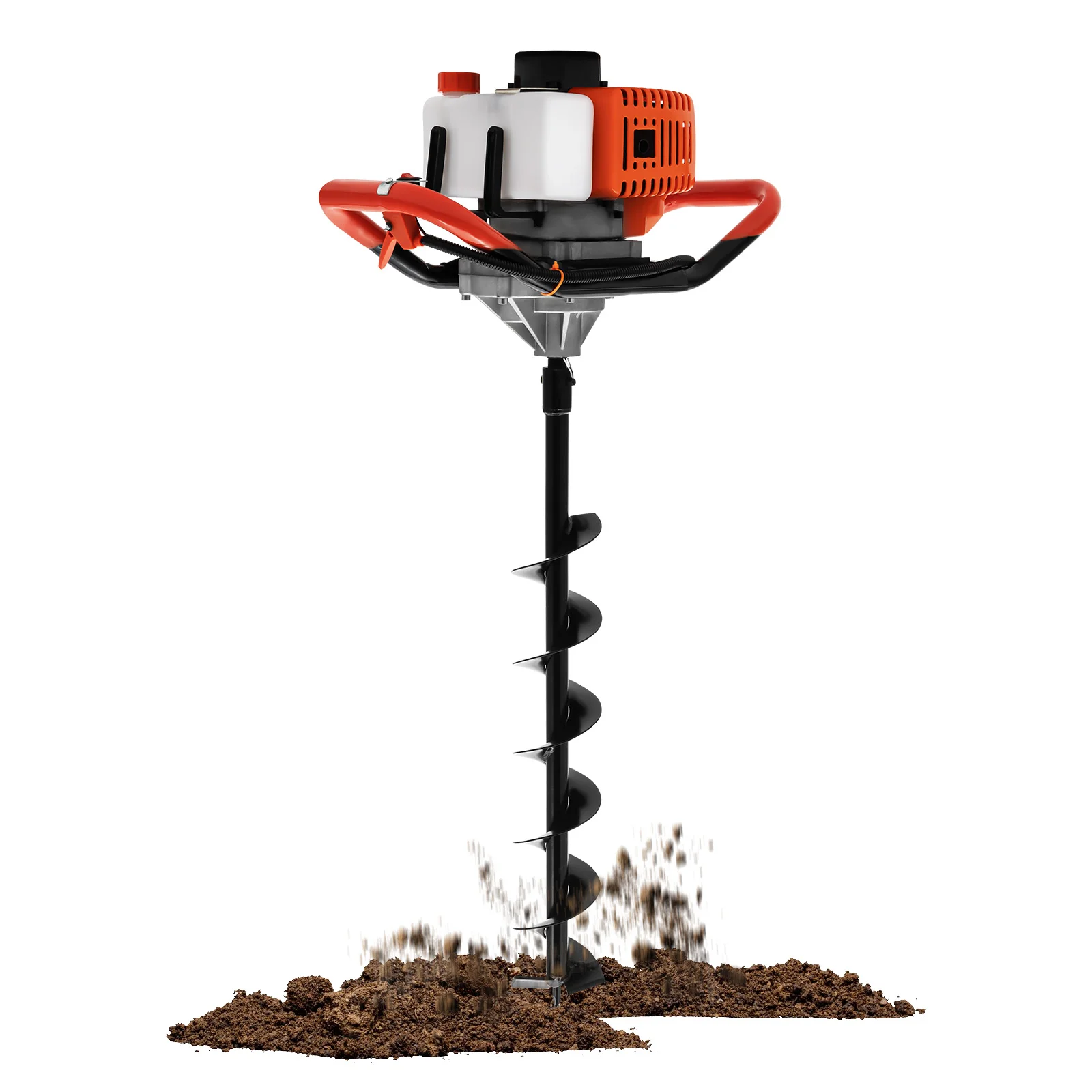 52CC Post Hole Digger Gas Powered Earth Auger Borer Fence Ground Drill+3 Bits