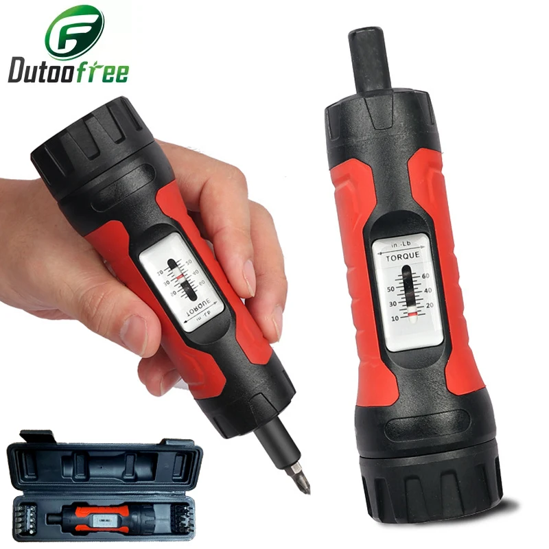 1/4” Portable Preset Torque Screwdriver Adjustable Torque Range Professional Torque Wrench Drive Torque Wrench Screwdriver