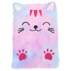 Bloc notes en peluche imprimé chat Adorable, carnet d'écriture, planificateur quotidien pour la maison et le bureau 