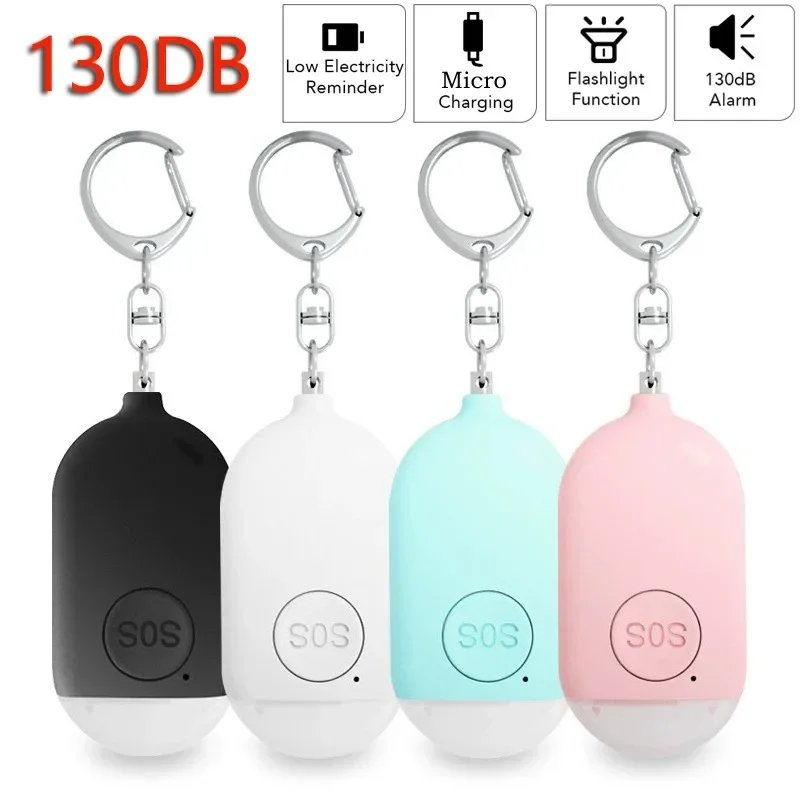Mini Anti-theft Alarm 130dB Ultra Loud Women, Children, and Elderly Safety Alarm with SOS Icon Reminder Pull Bolt Trigger Alarm 2