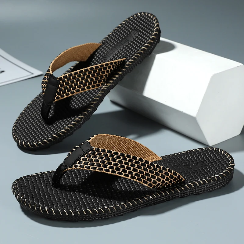 Men's Slippers & Flip-Flops Slippers Slippers Woven Shoes Walking Vintage Casual Beach