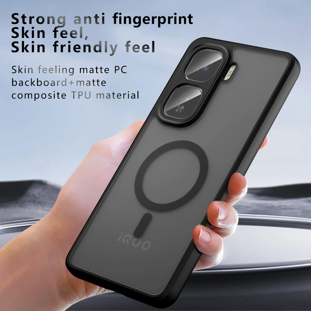 Translucent Magnetic Skin Feel Wireless Charging Back Cover Case