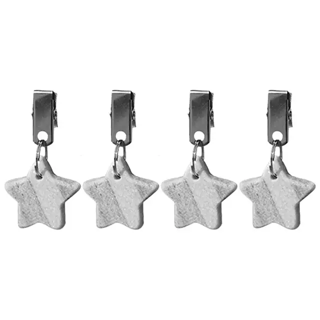 4 pièces nappe poids marbre Table couverture poids anti-dérapant extérieur rideau douche pendentif draperie poids Table couverture Clips 6