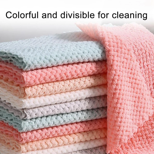 Kitchen Dish Rags Quick-drying Kitchen Towels Super Soft Tall Tea Towels  Absorbent Lint-free House Cleaning Supplies For Kitchen - AliExpress