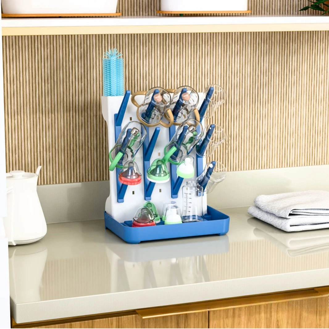 Dish Drying Rack Sink Drain Rack Cabinet Organizer Shelves Under Sink Storage Rack Under Sink Organizer Baby Bottle Drain Rack Drying Stand for Baby Bottles Pacifiers Breast Pump Parts