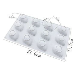 Silicone Baking Molds for 3D Fruit and Chocolate Cake Decoration (Beige)