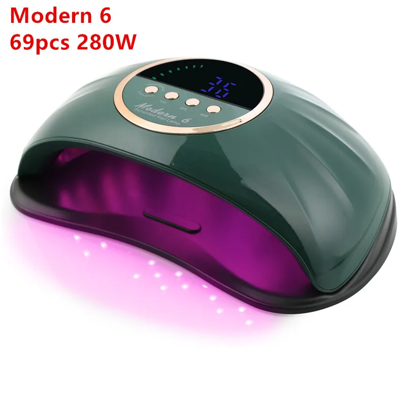 

2022 new Modern 6 280W UV LED Nail Lamp with 69Pcs Leds For Manicure Gel Nail Dryer Nail Polish Lamp Auto Sensor Manicure Tools