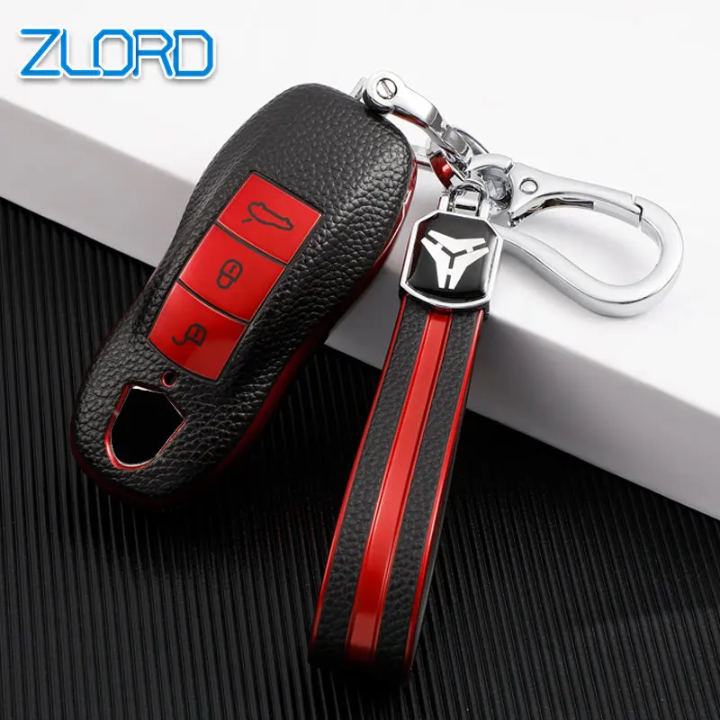 Remote Key Tpu Car Key Case Cover for Porsche Cayenne Panamera 911