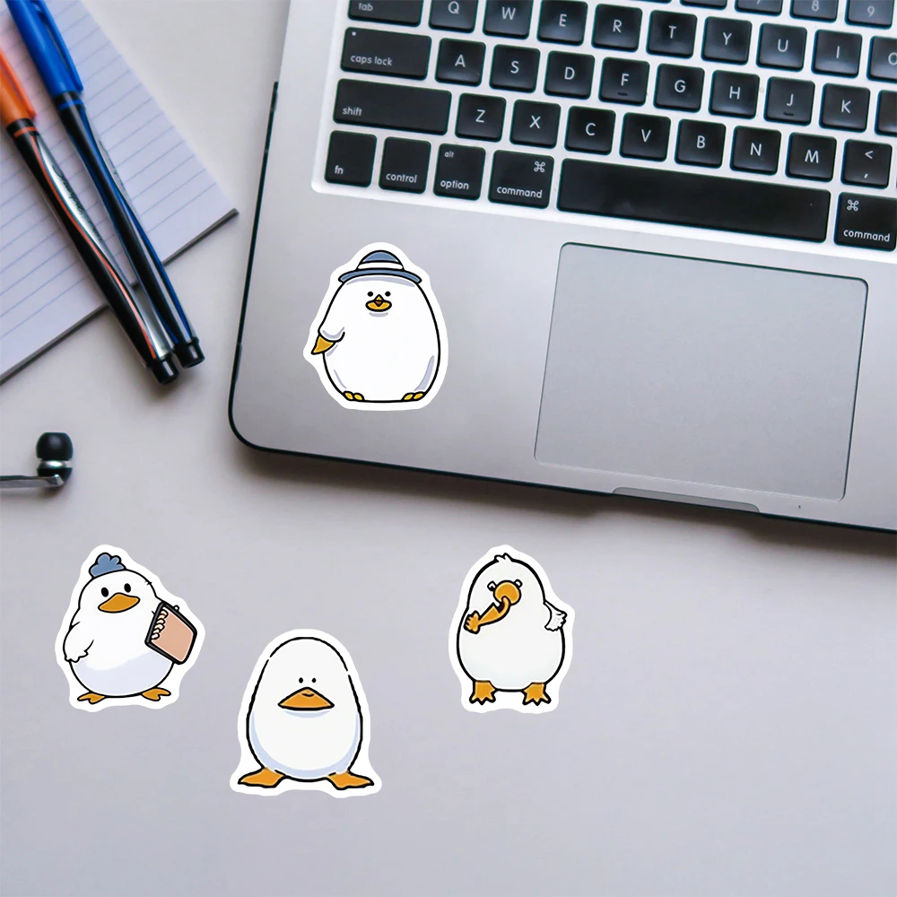 100PCS Cartoon Duck Stickers Cute Creative Simple Handheld Account Material Phone Case Laptop Luggage Water Cup Waterproof