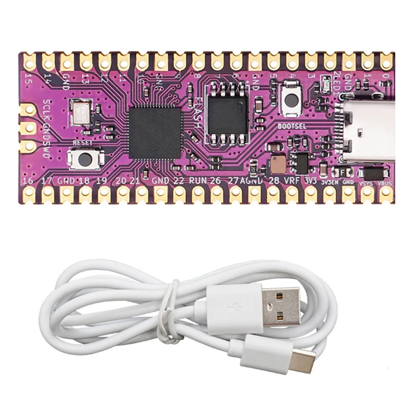 

Для Raspberry Picoboot Board RP2040 двухъядерный процессор Arm Cortex M0 + КБ SRAM + 16 Мб флэш-памяти макетная плата