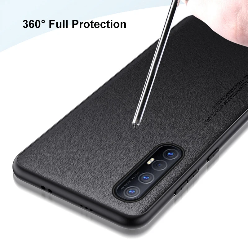 Luxury PU Leather Full Protection Phone Case - Elegant Silicone Back Cover
