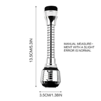 ห้องครัวก๊อกน้ําสแตนเลสสปริงเกลอร์อุปกรณ์ประหยัดน้ํายาวหมุนสาดหลักฐานสปริงเกลอร์สเปรย์Extender Bubbler 2