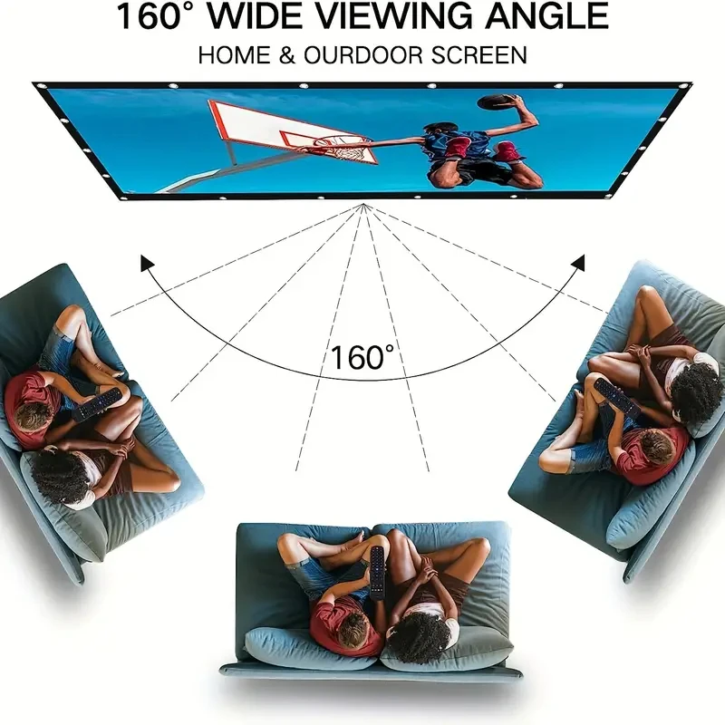 Portable Foldable Projector Screen for Home Theaters