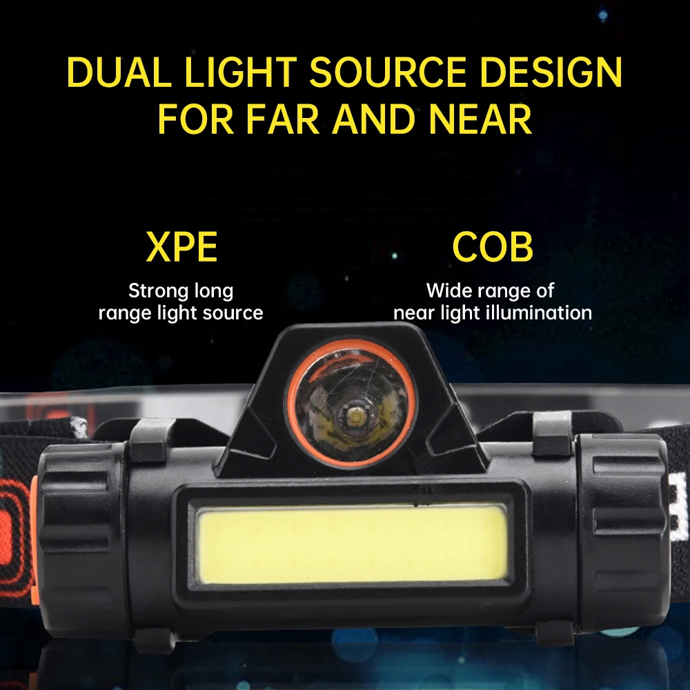 Rechargeable COB LED USB Headlamp Strong Magnetic Powerful Headlight Super Bright Waterproof Head Torch For Outdoor Fishing head flashlight cob headlamp