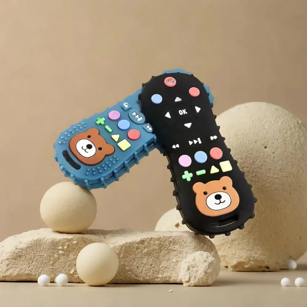 Silicone Teething Toys New silicone simulation remote control teething soothing anti-feeding upgraded sensory