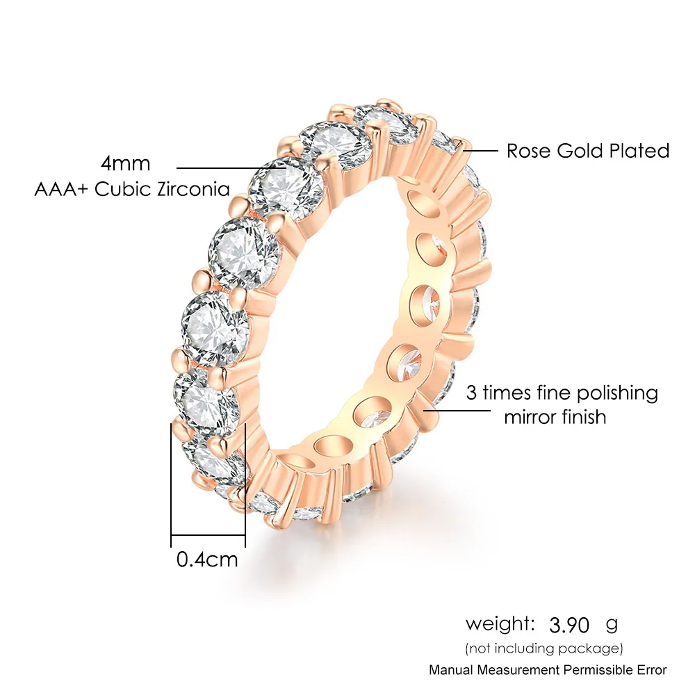 Iced Out Ring for Women Punk Hiphop AAA+ Cubic Zirconia Gold Color Crystal Rings Accessories OHR051