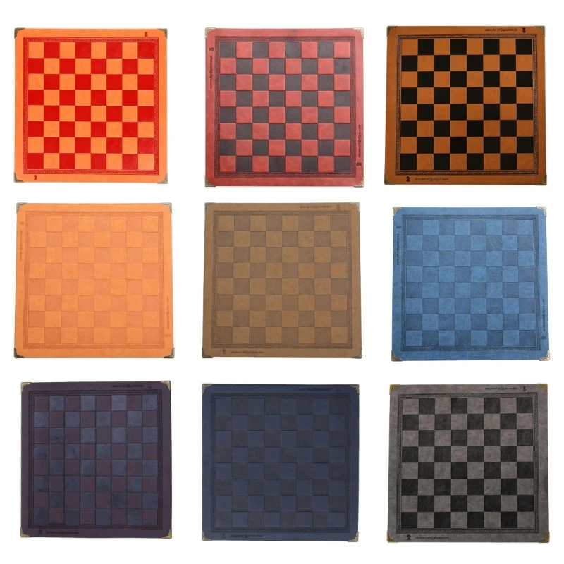 PU Leather Tournament Roll Up Chess Board Chess Rollable Chessboard Lightweight