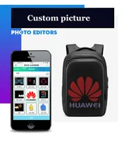 LED Display backpack Business travel 15.6 Inch Laptop Backpack Men DIY Smart backpack school Backpack woman multimedia backpack - Image 2