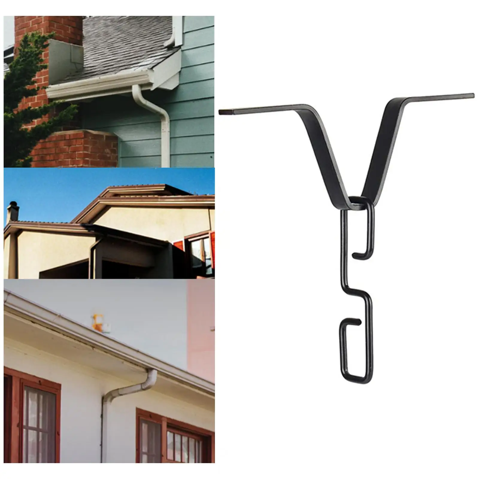 Rain Chains Adapter Chain Hook Replacement Downspout for Gutters V Shaped
