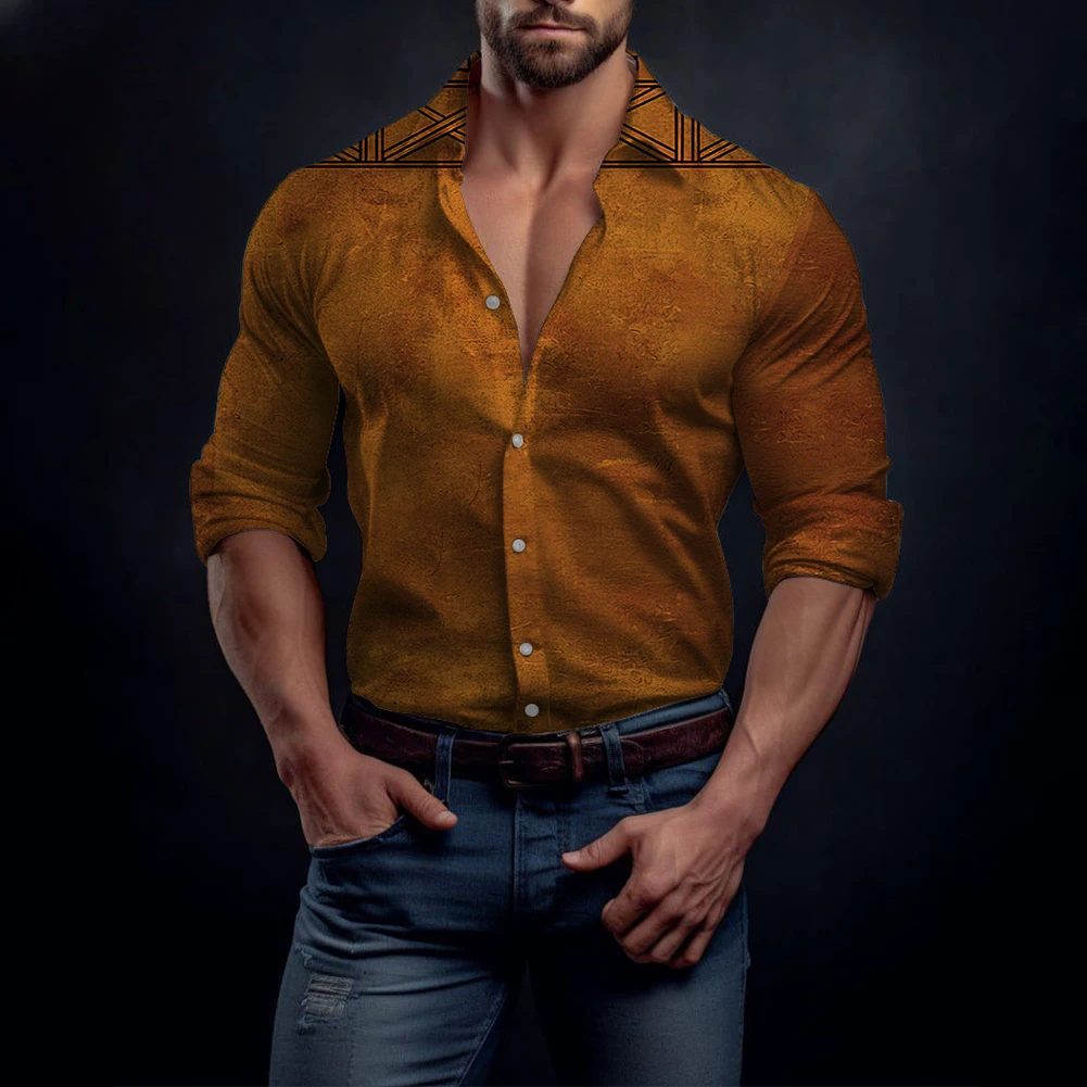 

2024 New Men's Long Sleeve Shirt Rose Print Button Shirt Slim Fit Formal Luxury Shirt Party Mens Dress