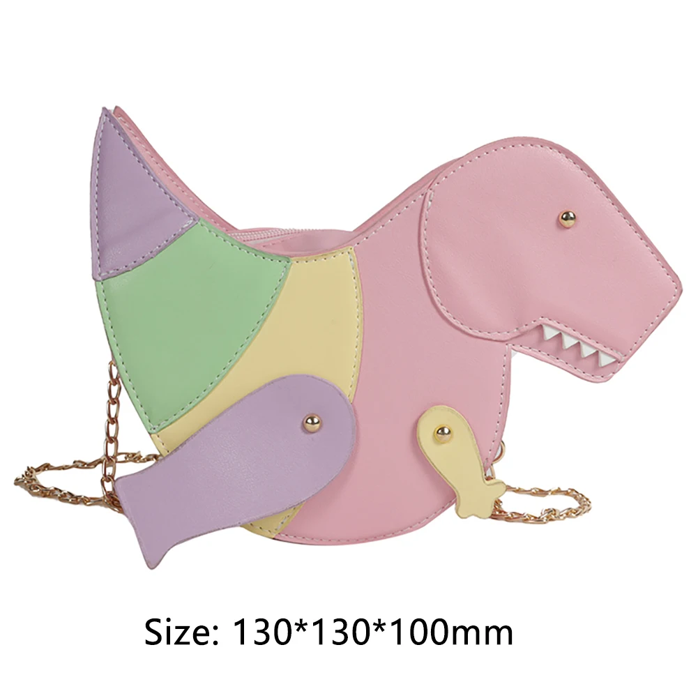 Dinosaur Design  Rivets Women's Purses and Handbag Shoulder Chain Bag Tote Ladies Crossbody Mini Messenger Bag Flap Mobile Purse