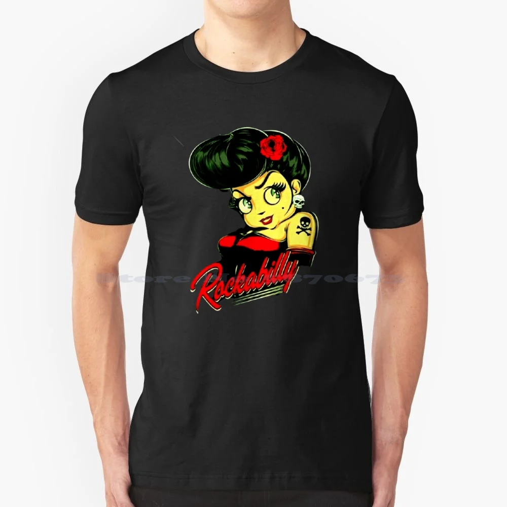 Maglietta Babe 100% Cotone Tee Babe Cartoon Sweet Adorabile Pinup Retro Vintage Gli Anni '50 The Fifties Genere Girls Band Musicista