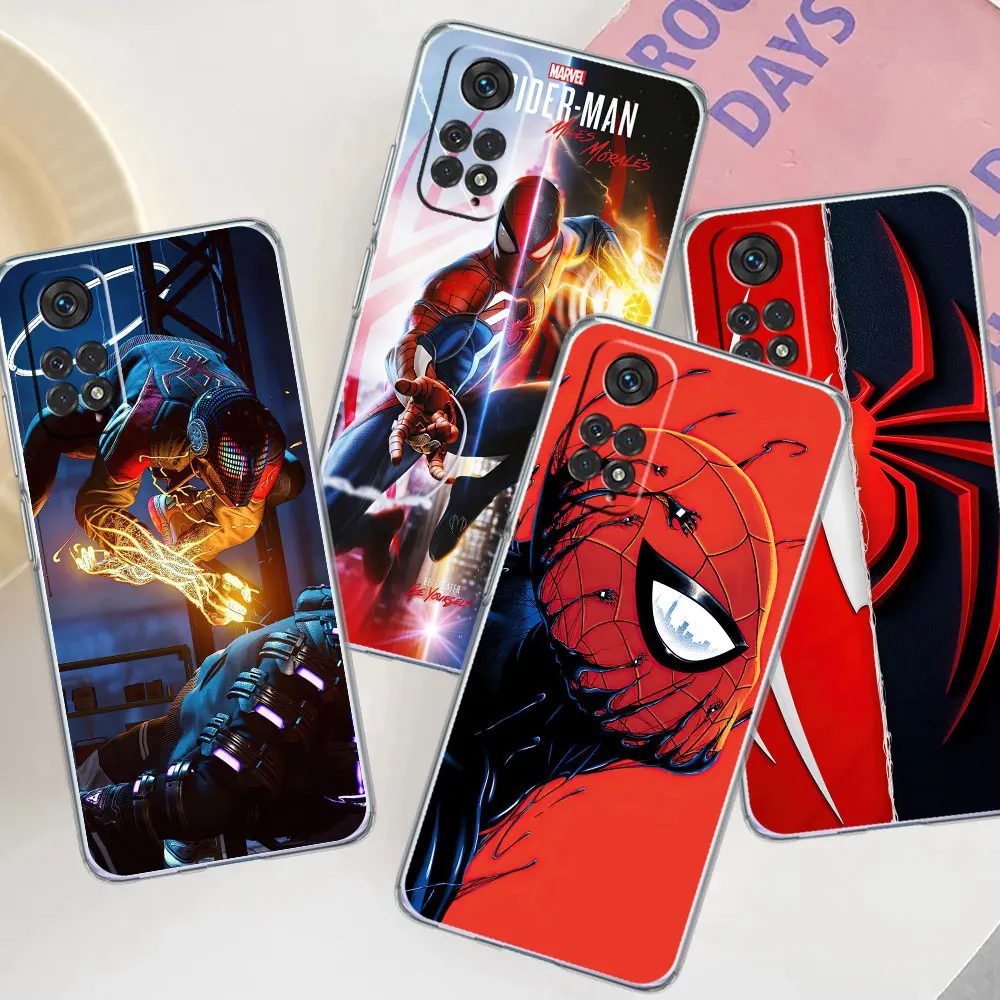 Custodia Trasparente Spiderman Parallel Universe Per Redmi Note 12 Pro 5G 11 9 4G 8 10S A2 K40 9A 10C 11S A1 7 9C Cover Morbida Per Telefono