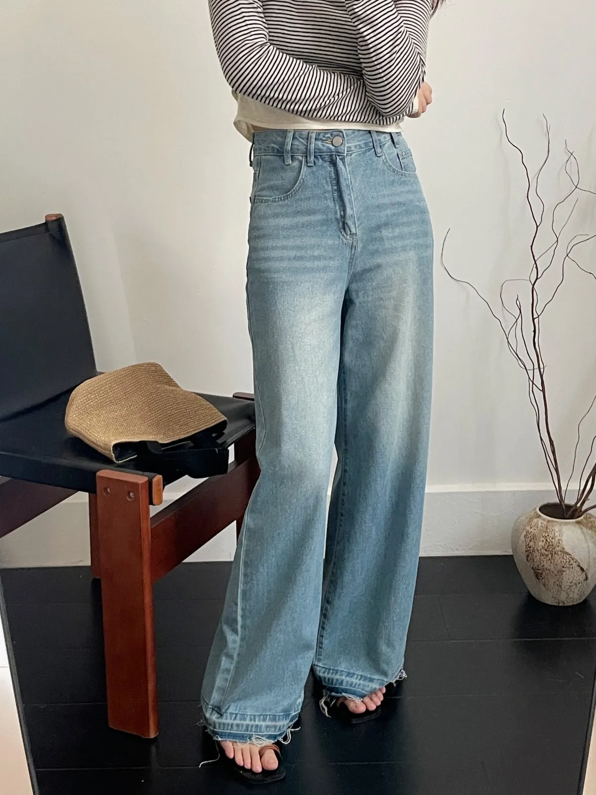 

ZHISILAO New Baggy Wide Leg Jeans Women Vintage Loose Full Length Longer Denim Pants Streetwear Spring 2024