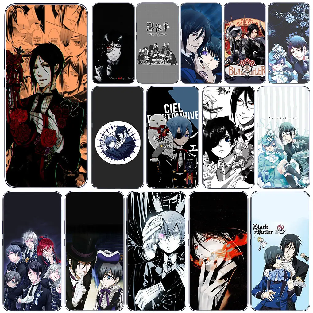 Black B-Butlers Kuroshitsuji Custodia Per Motorola Moto One G8 G7 Play Action Fusion Plus Power Vision Zoom Hyper Macro