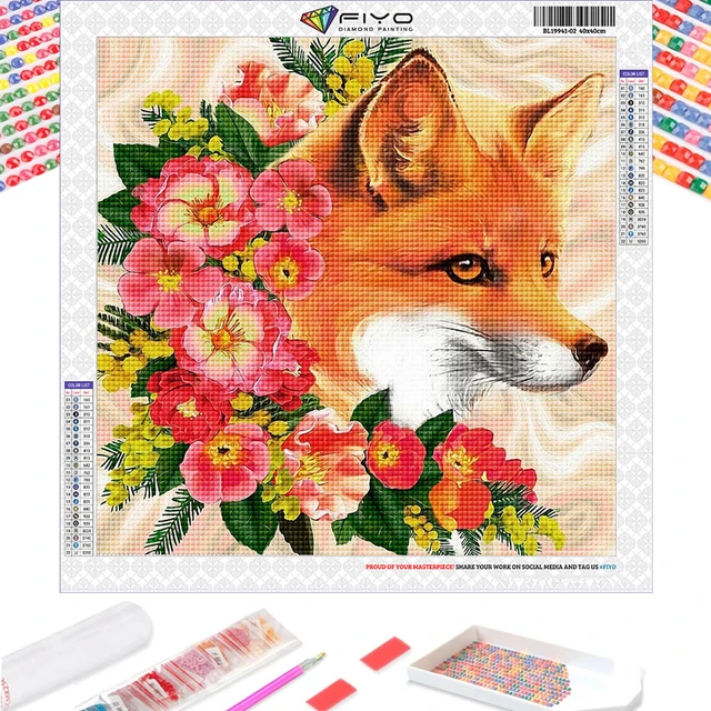 Diamond Painting New Fox Full Square/Round Mosaic Animals Beads Embroidery  Hobby And Needlework Wall Decoration - AliExpress