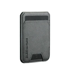 Magnetic Leather Wallet Case with 3 - Card Holder and Magsafe Compatibility (GRAY)