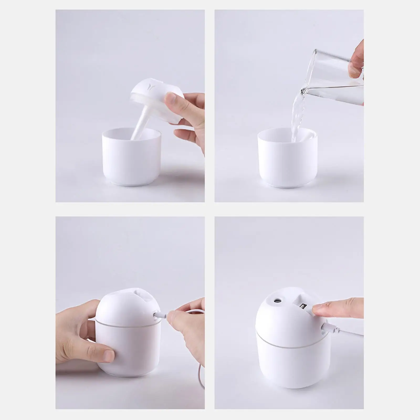 250ml Car Air Humidifier Cool Mist Aroma Essential Oil Diffuser with LED Night Mini Air Purifier for Car Home Desktop air humidifier air purifier