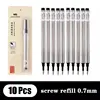Jinhao Rollerball Pen screw refill 0.5mm 0.7mm Spiral Signature Replacement refill Blue ink 6