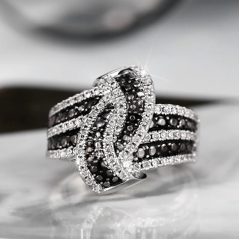 Black Enamel Rings 1