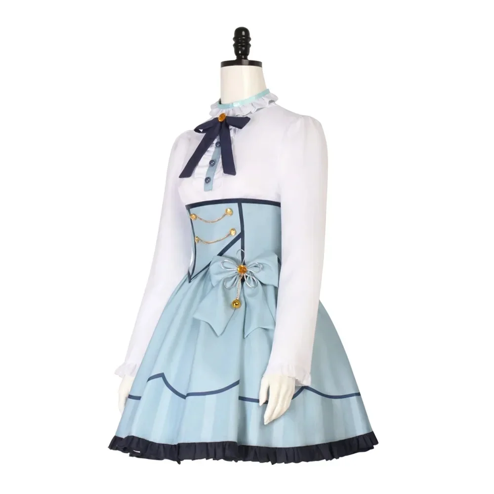 VTuber: Hololive Amamiya Kokoro | Blue Uniform Cosplay Costume 27 Hololive Amamiya Kokoro School Uniform Cosplay Costume for Women (Unofficial)