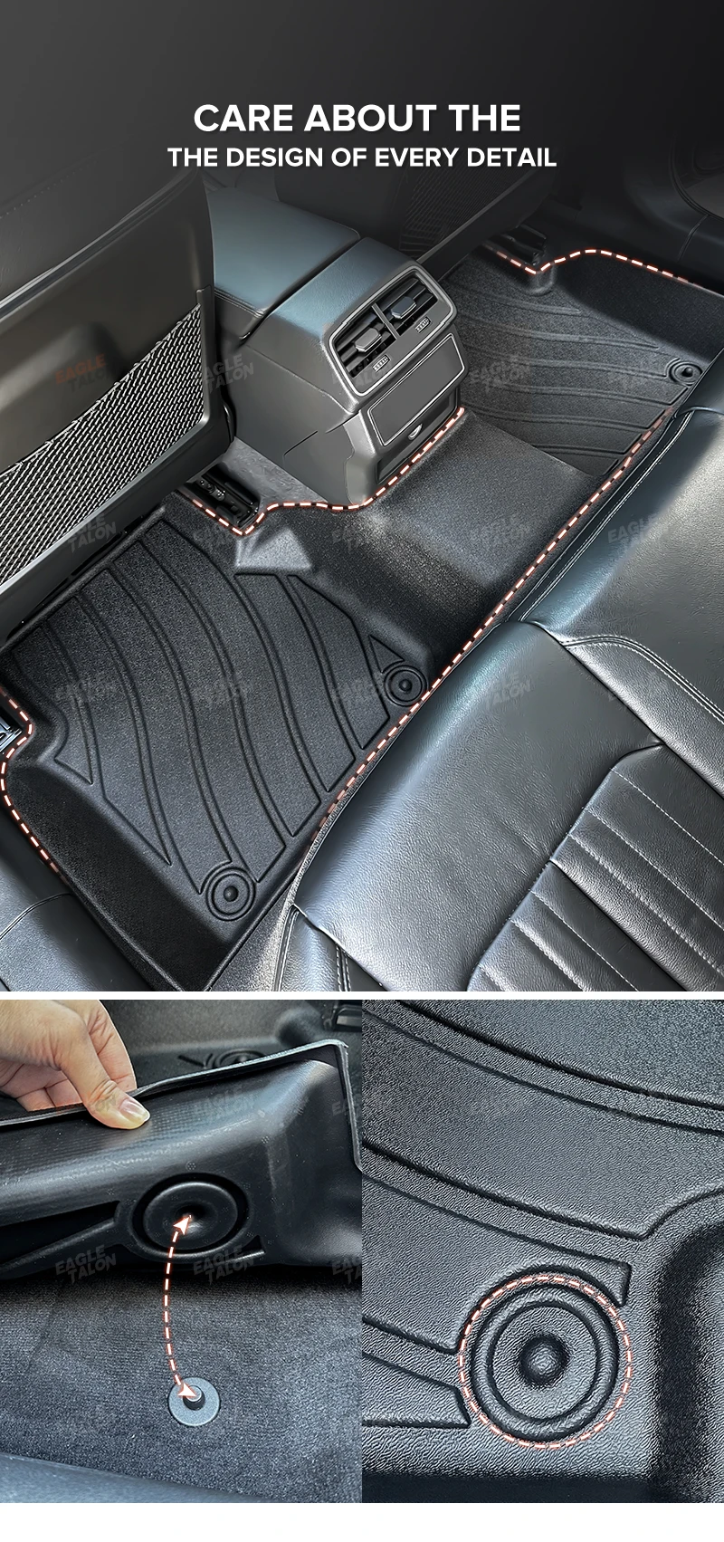TPE Car Floor Mat For BMW 3 Series F30 2013-2019 2018 2017 2016 2015 2014 Interior Protector Accessories Custom Carpet Cover