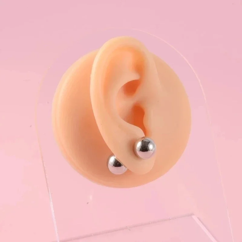 Piercing Jewelry Body Piercing Jewelry Body Jewelry 2Pcs Nipple Clip and Studs Magnet Orbs Personal Fake Nipple Piercing Ring Powerful Magnet Non Piercing Giant Balls Women