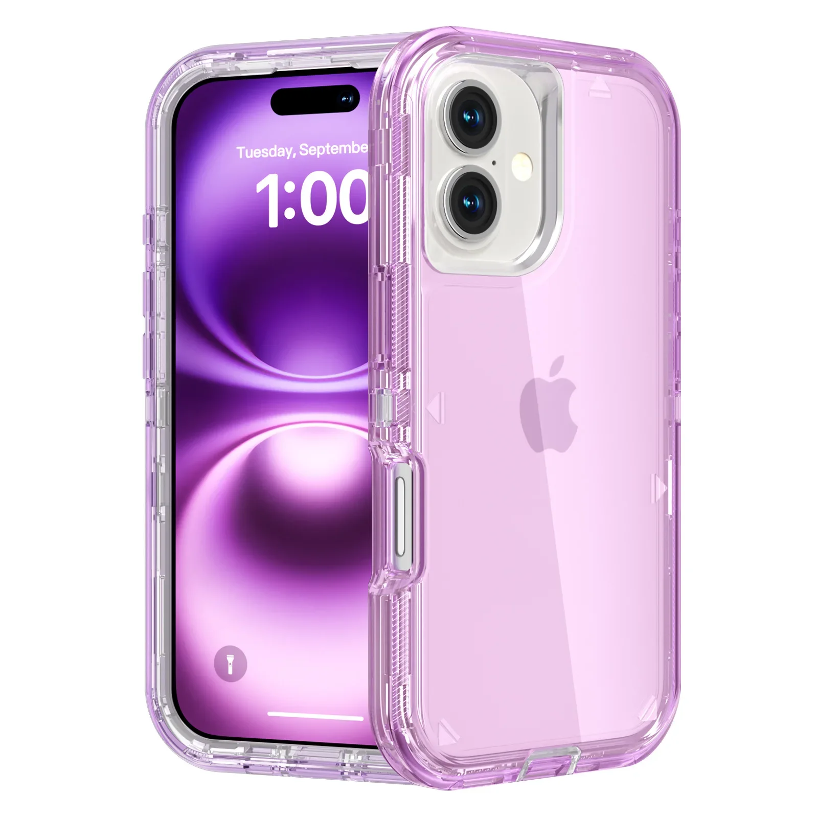 Ultra-Durable Clear Transparent Thick Phone Case - Heavy Duty Shockproof Hard Cover