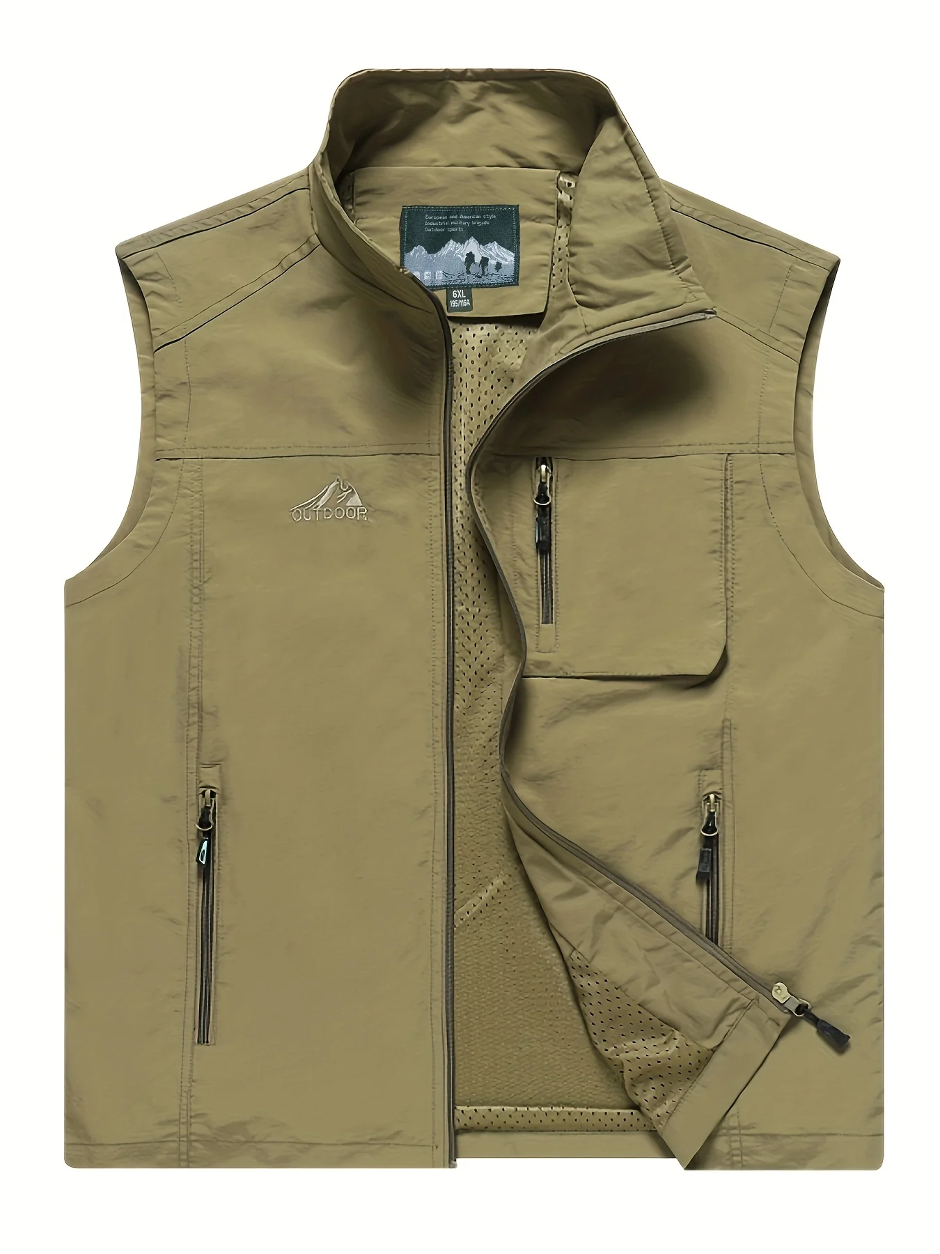 Large Size Vest Summer Mesh Men Hunting Motorcyclist Coat Men's Clothing Free Shipping MAN Embroidered Fishing Sleeveless Jacket