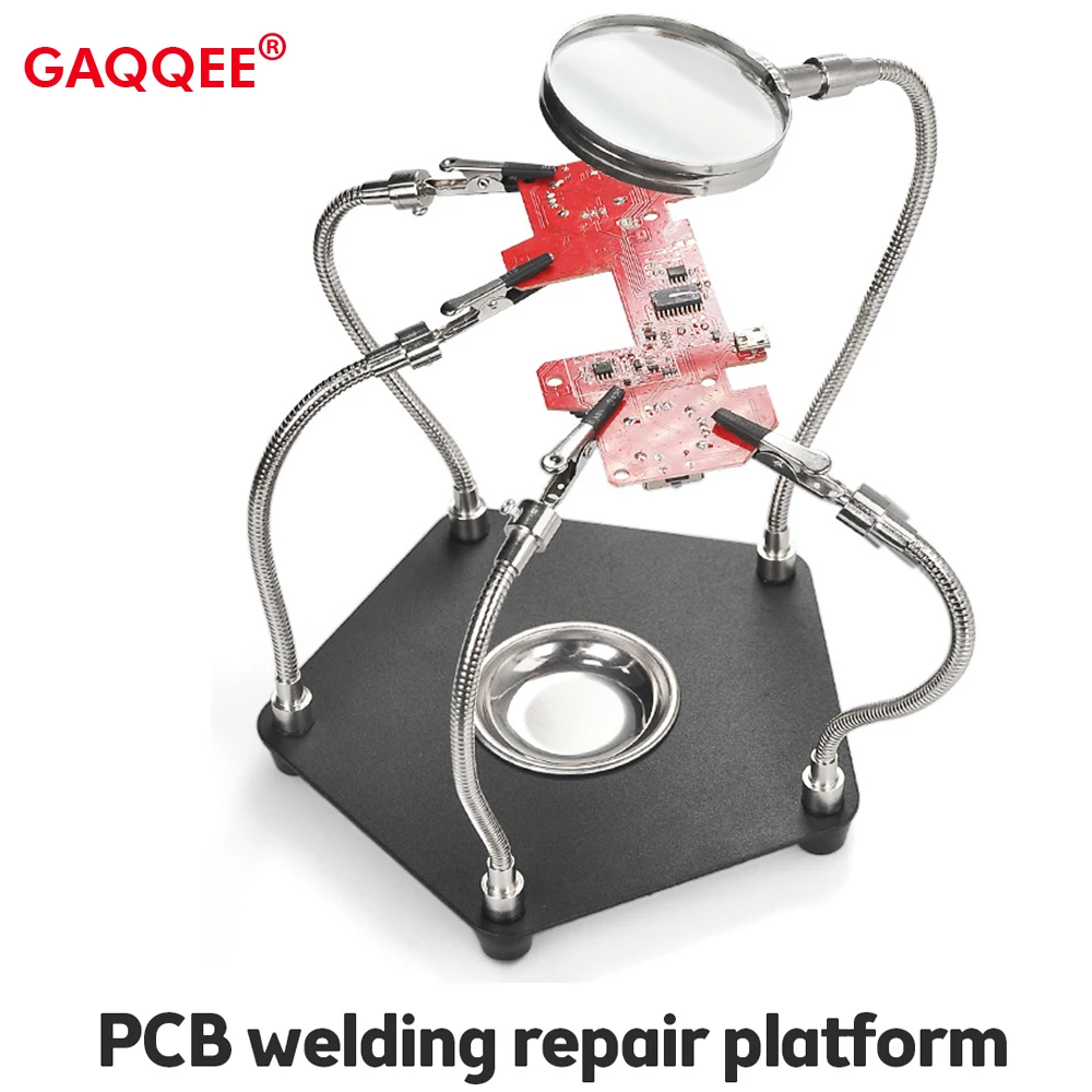 Soldering Rework Station Welding Magnifying Glass Auxiliary Clip Magnifier Soldering Station Holder Repair Tools for Weld Repair