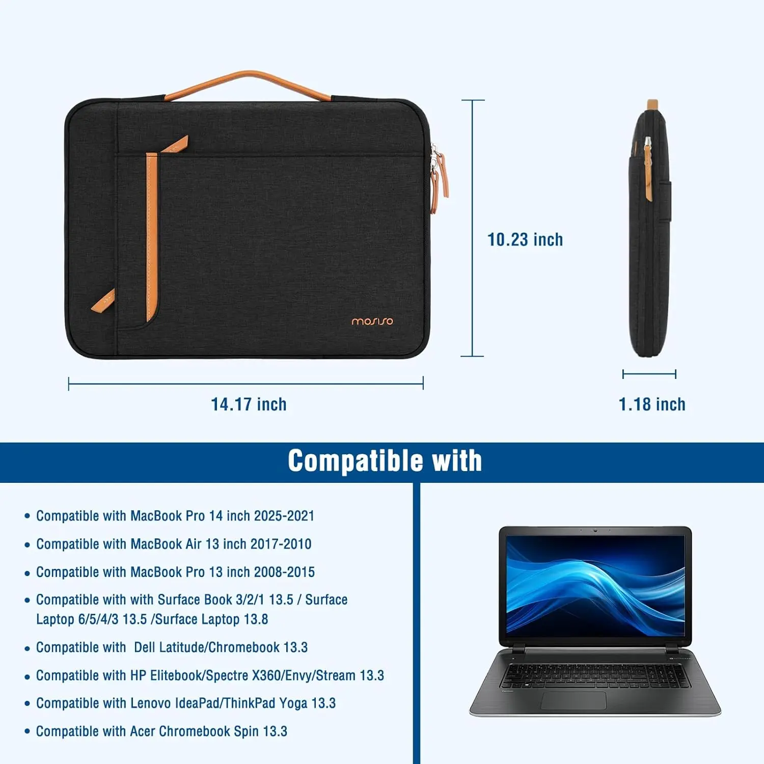Sleek 360-Degree Protective Laptop Bag